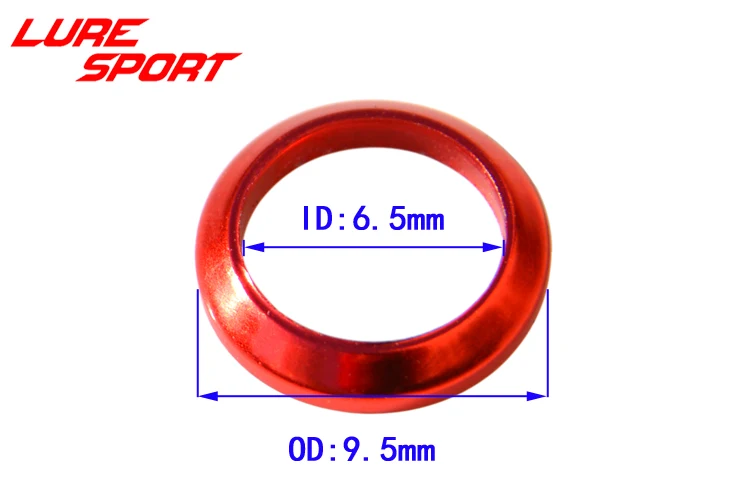 LURESPORT 10 шт. тонкая проверка ветра Золотое красное алюминиевое кольцо рыболовная