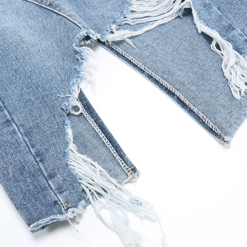 Женская джинсовая юбка с высокой талией повседневная нестандартная легкая