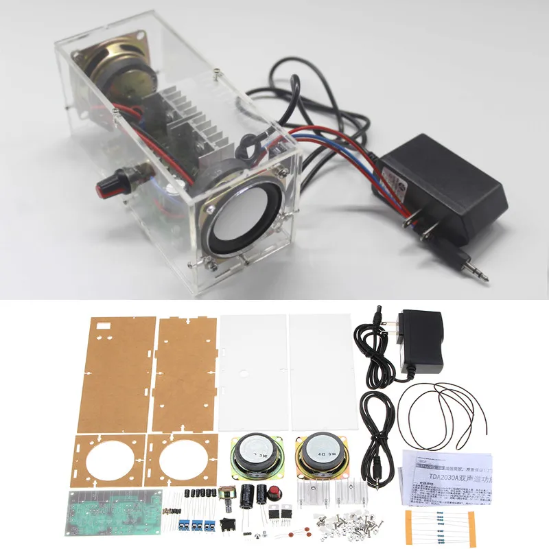 LEORY TDA2030A Dual Channel Power Amplifier Board DIY Production Parts Kit | Электроника
