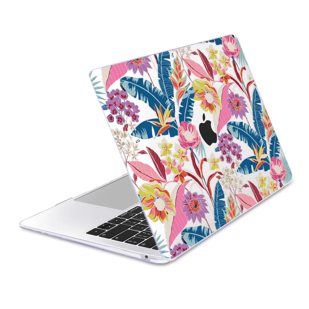 С цветочным принтом твердая оболочка для MacBook Pro retina 13 15 Touch bar 2018 Air дюймов крышка с