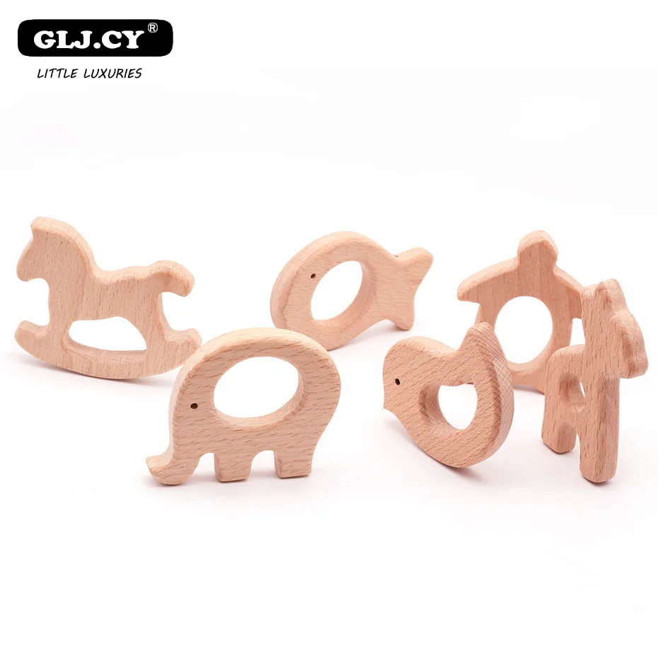 Детские деревянные зубцы 10 шт. для ухода за зубами животных в виде цветов форме