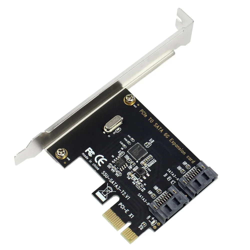 PCIe PCI Express на SATA3.0 2-портовый адаптер контроллера расширения SATA III 6G | Компьютеры и