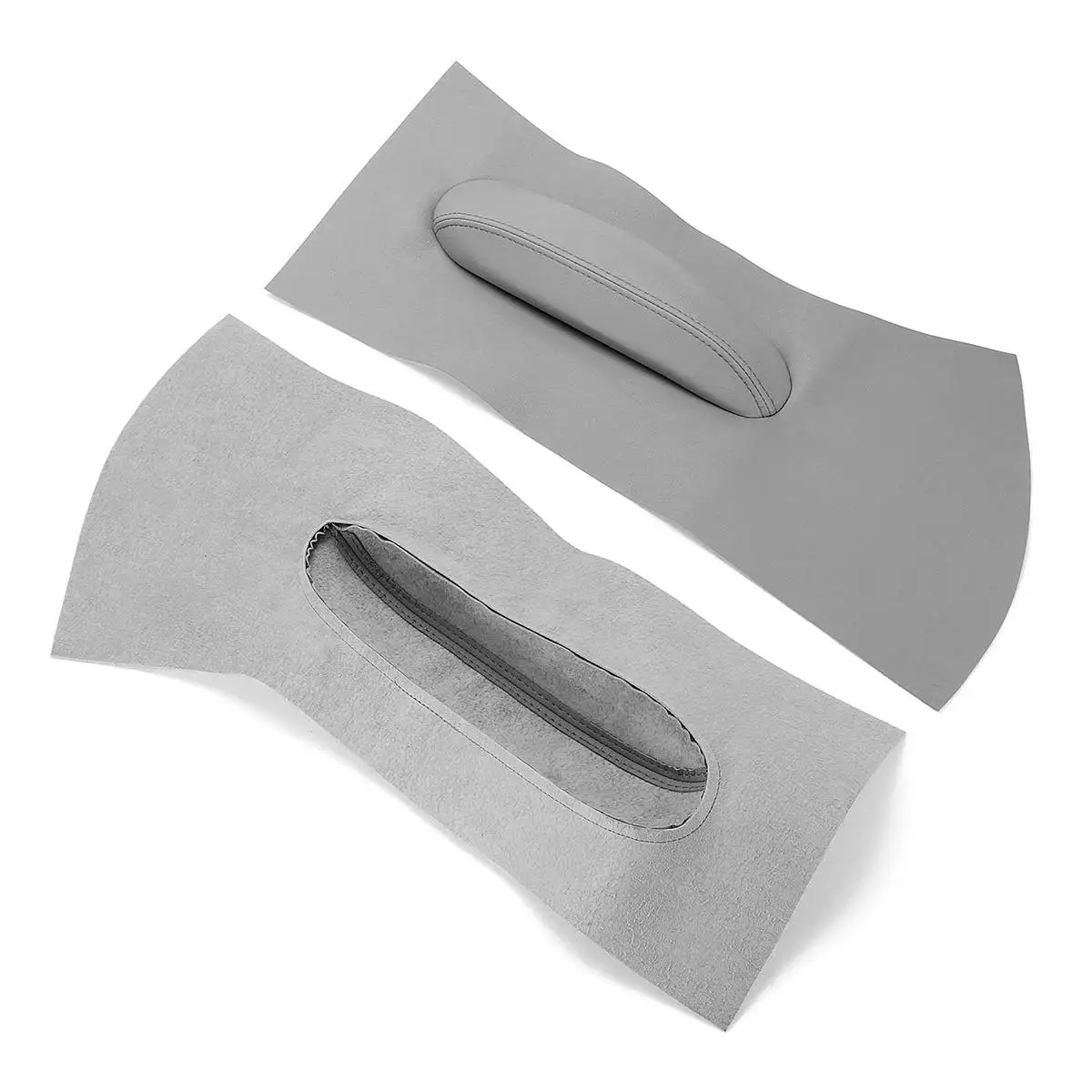 1 пара серая панель двери вставка крышка отделка карты кожа синтетическая для