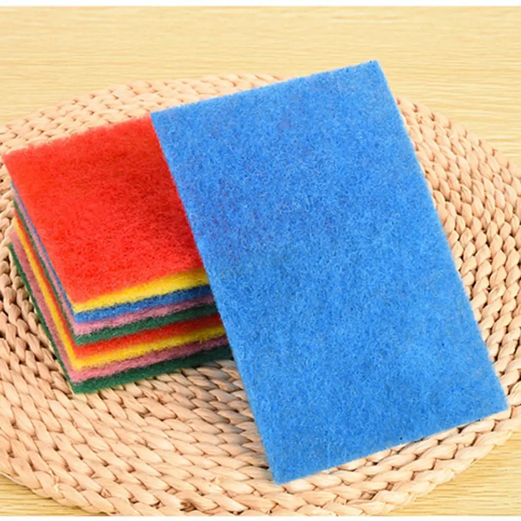 Скрубберы многоцветные высушивающие кухонные квадратные губки 31 г быстро моющие