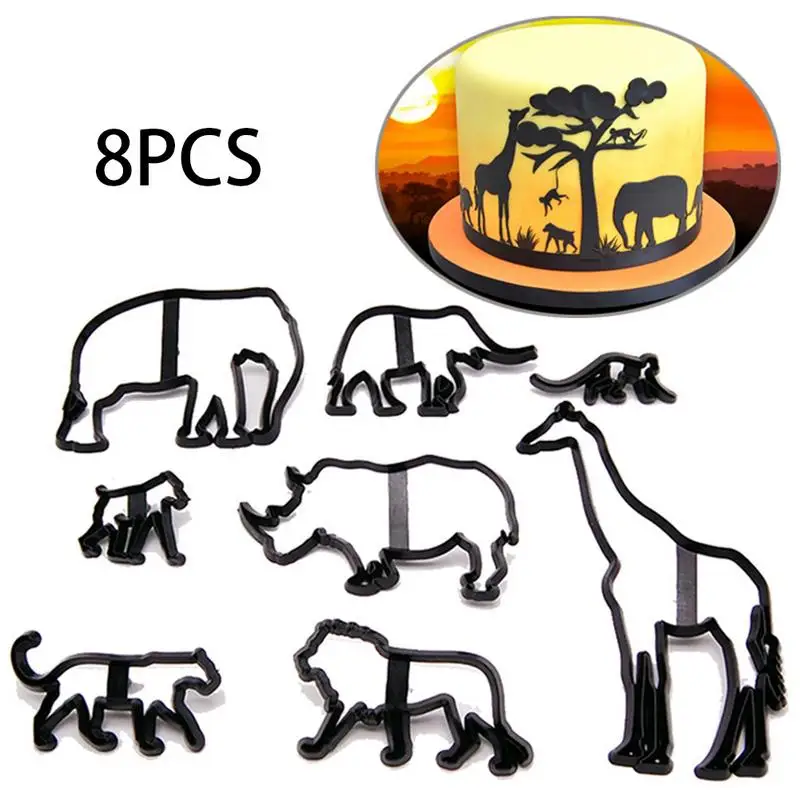 8 шт. форма для вырезания животных помадки торта печенья шоколада|Формы тортов| |