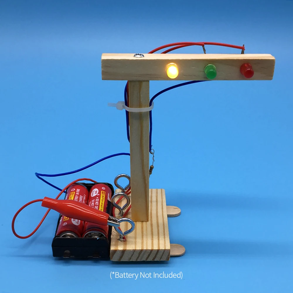 Деревянные светофоры DIY Набор детская игрушка набор для детей Наука и технологии