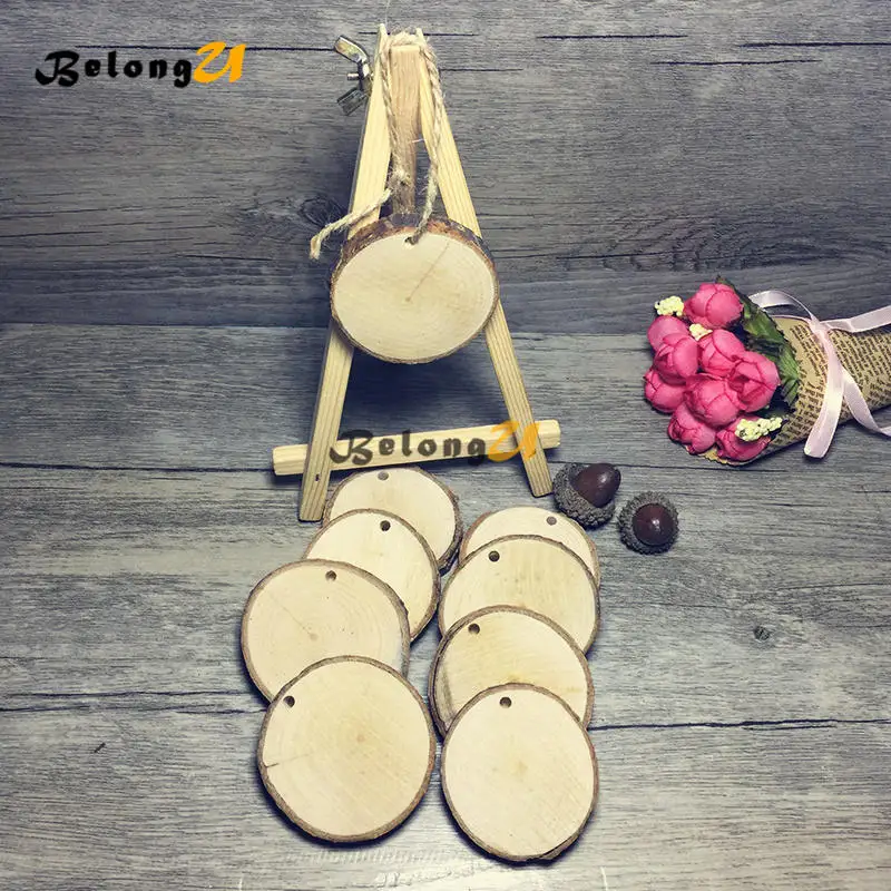 10pcs Rustic Blank Wood Table Numbers Holder Rack Party Decoration Home Christmas Supplies Club Wedding Decor Jute Hanging Signs | Дом и сад