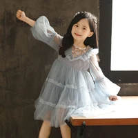 lace tulle vintage gown age for 3 12 yrs little girls ruffle christmas dress graduation prom autumn winter long sleeve frocks