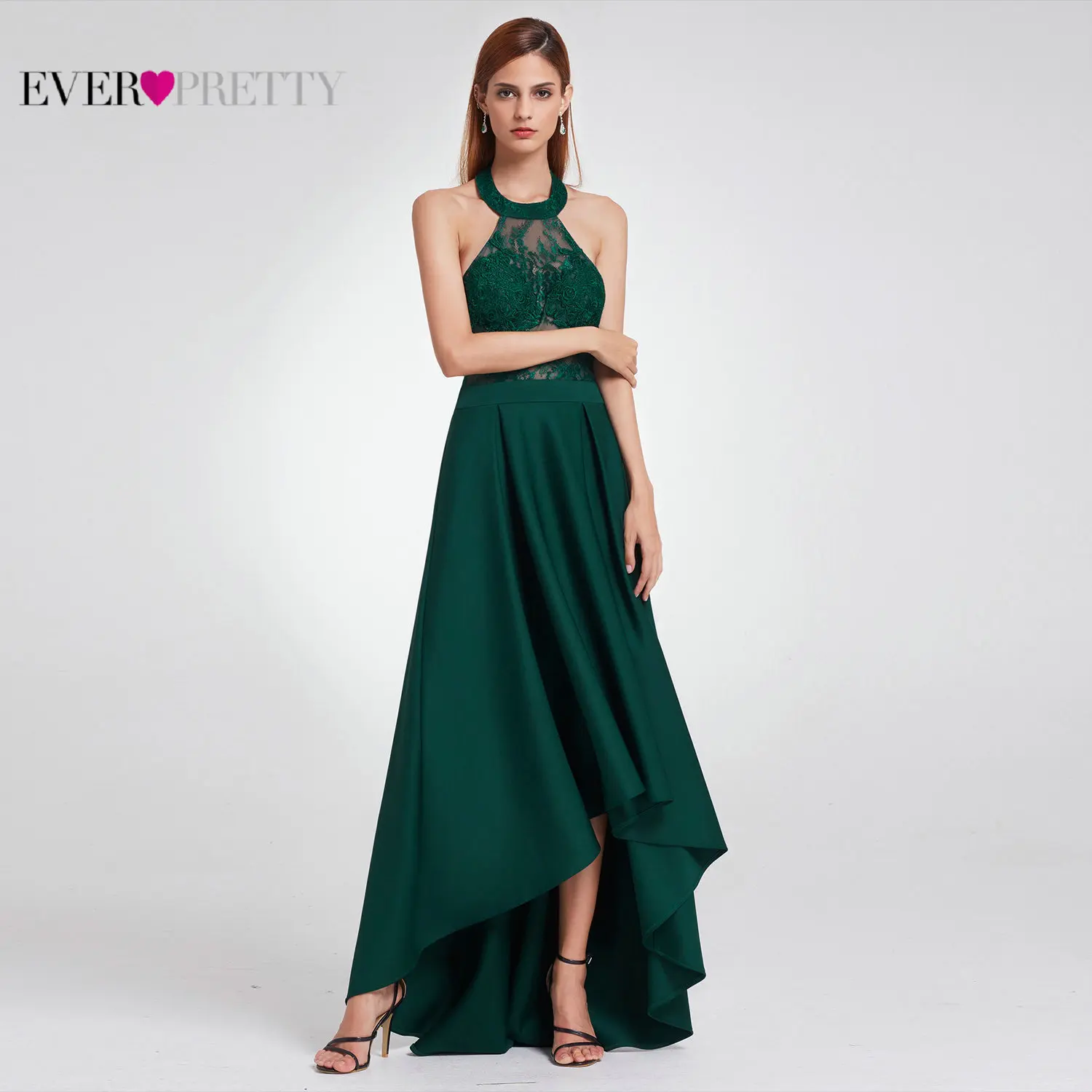 Сексуальные платья невесты Ever Pretty Lace Appliques A Line с открытой спиной без рукавов