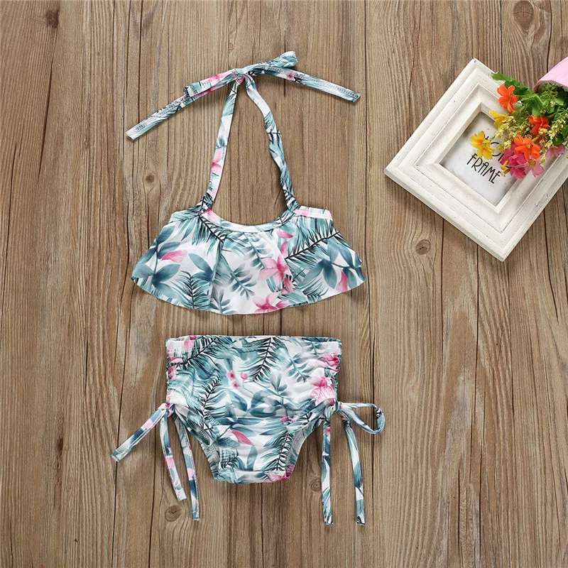 Одежда для детей малышей девочек Boho Цветочный купальный костюм комплекты без