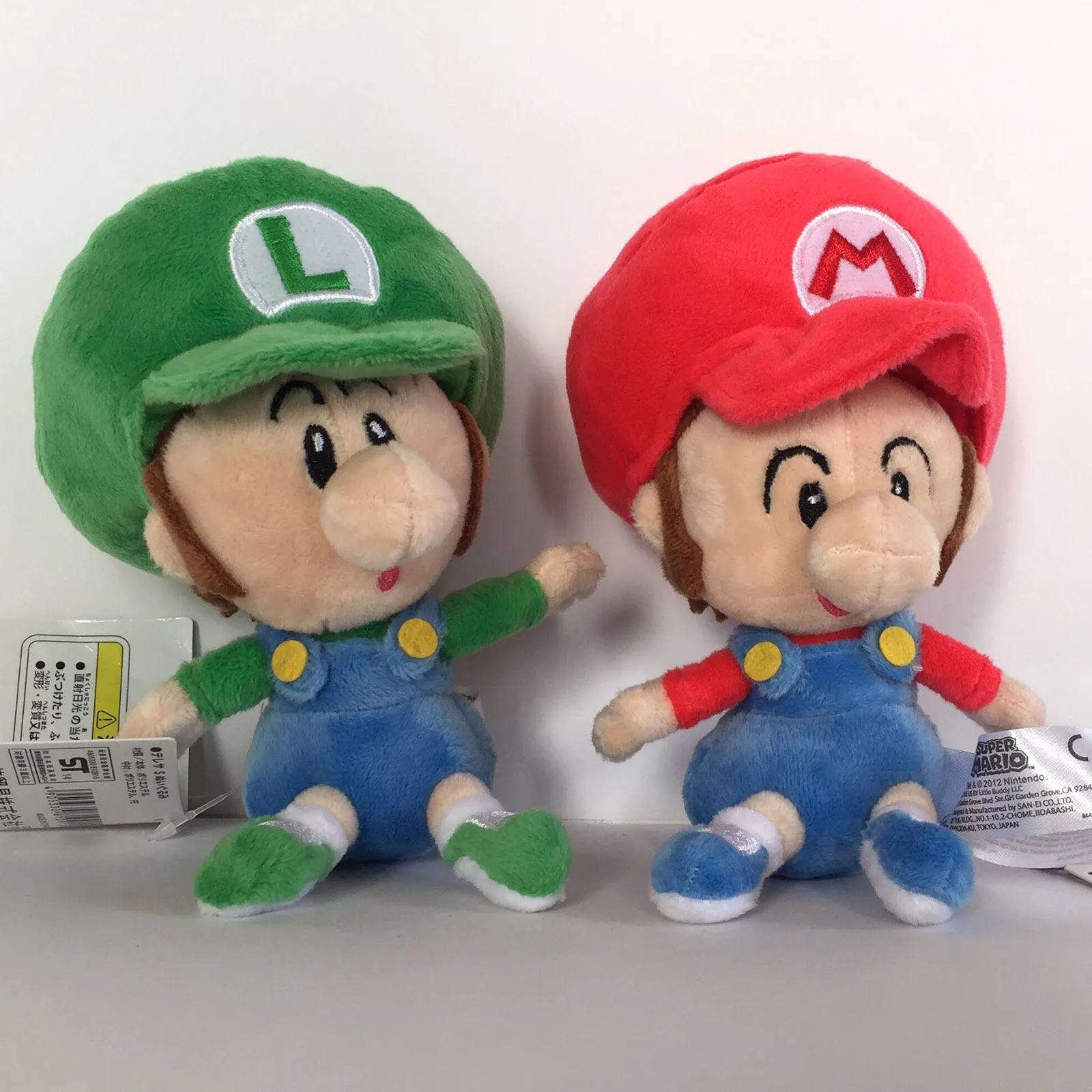 2X Super Mario Bros. Baby Luigi Plush Soft Toy Doll Teddy Stuffed Animal 6&quot |