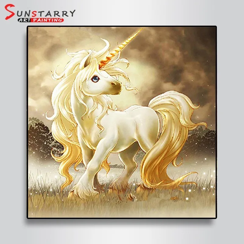 Sunstarry полный 5D алмазная вышивка мультфильм анмиал Единорог Вышивка крестом DIY