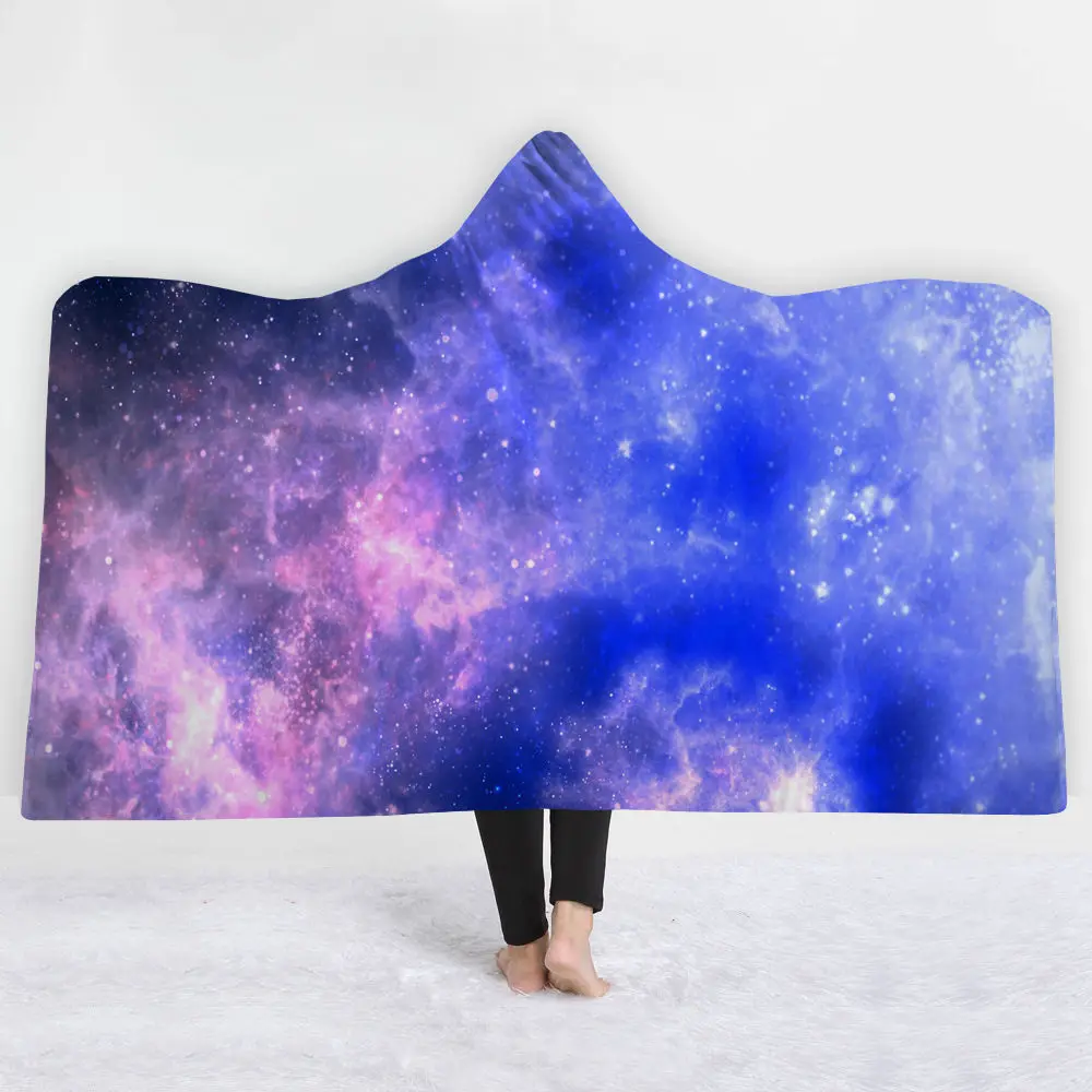 3d Galaxy Stars печатное детское одеяло с капюшоном для взрослых теплое носимое