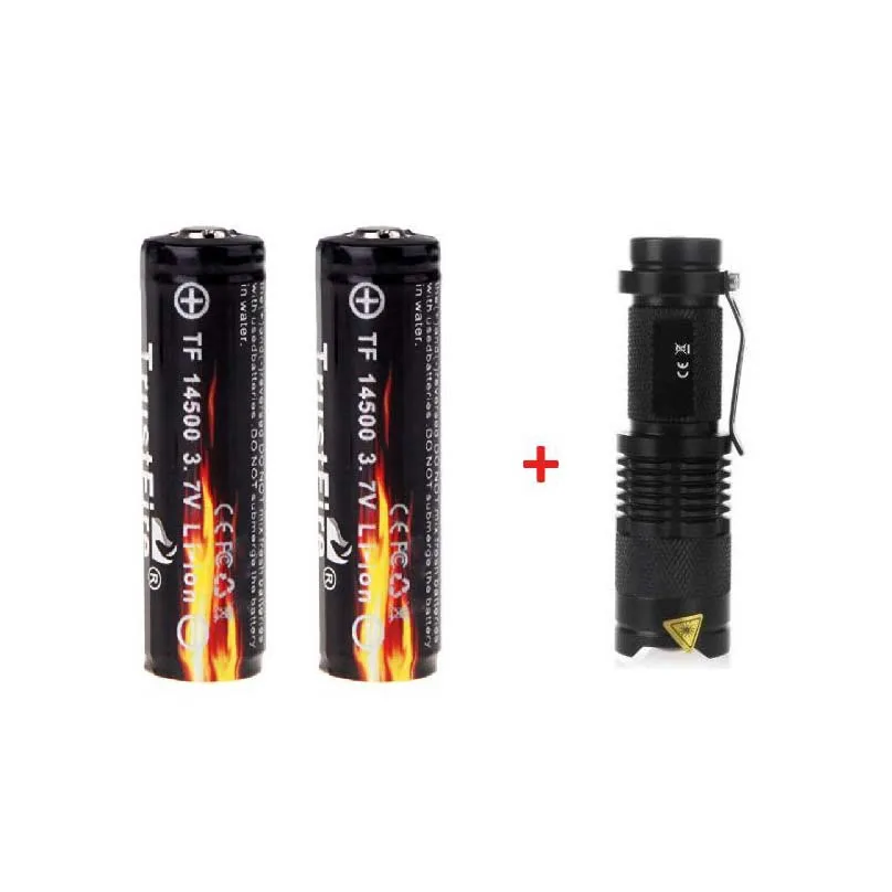 FFYY Trustfire 2pcs 14500 3 7 V 900mAh литий ионный аккумулятор с щит защиты печатной платы +