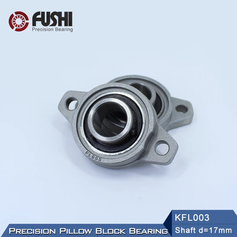 KFL003 подшипник 17 мм диаметр вала (10 шт.) KFL опорный блок из цинкового сплава фланцевые подшипники KFL003 FL003