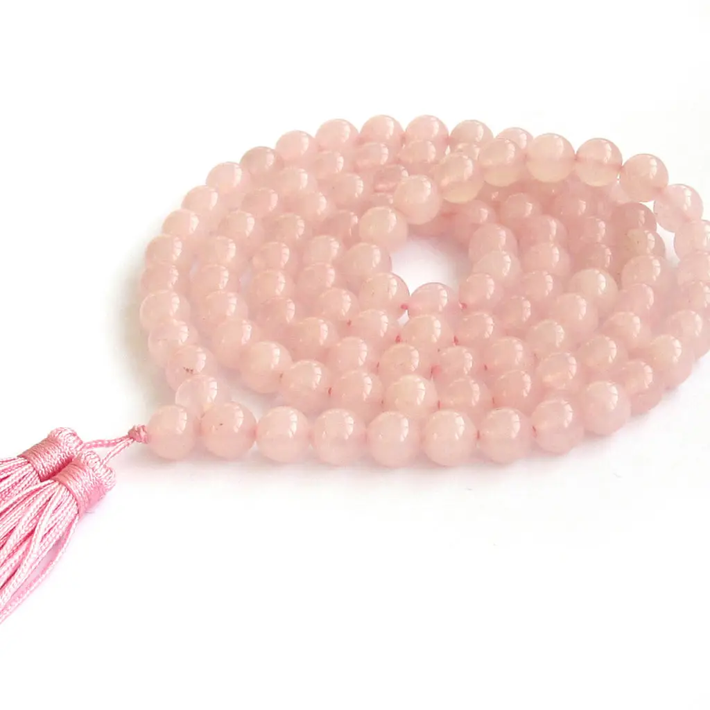 6mm Pink Bracelet Healing Sutra pray Wristband DIY Unisex Veins e Lucky spirituality yoga chain Handmade natural new | Украшения и