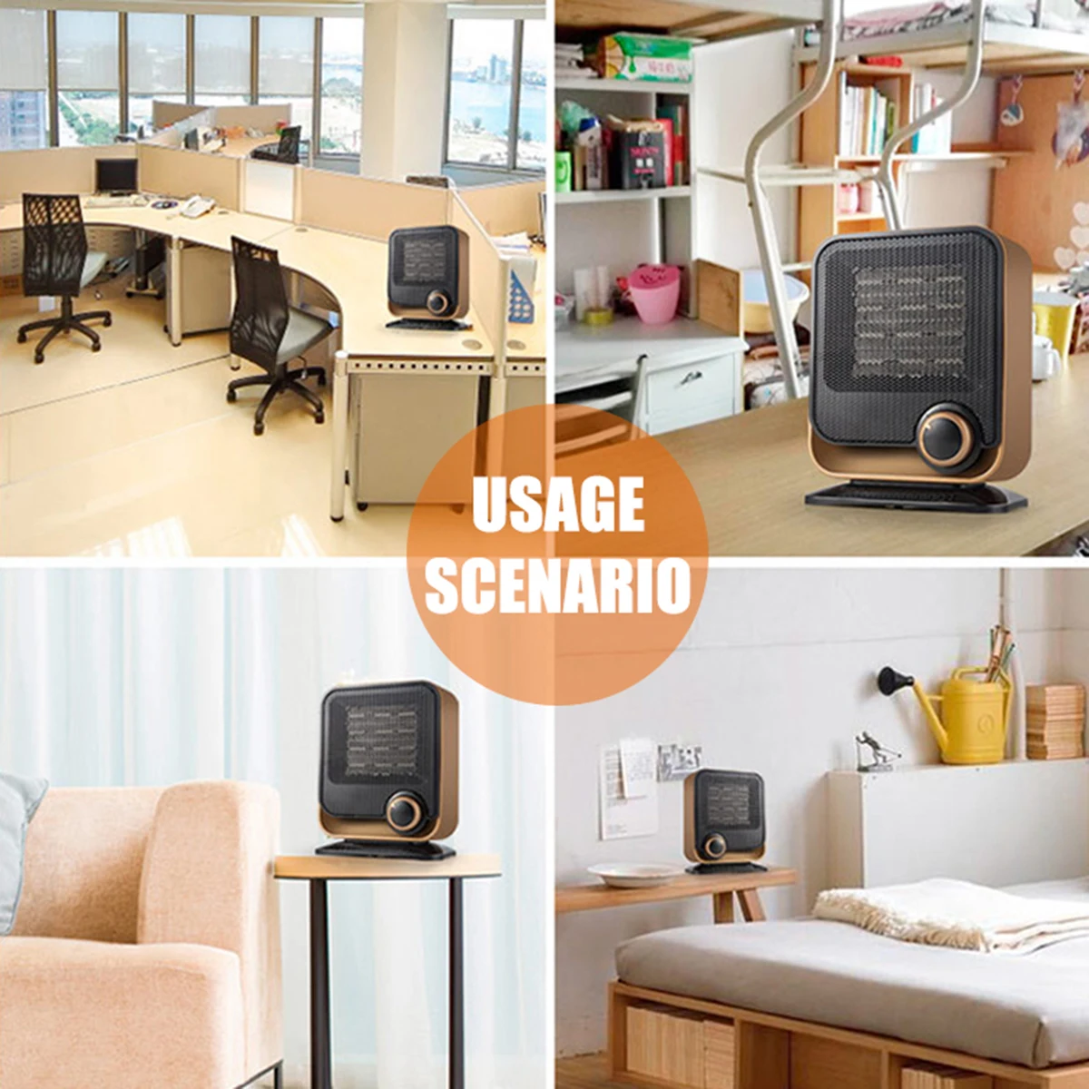 

220V 650W-1300W Mini Household Office Heater Fan Energy Saving Bathroom Over Temperature Protect Heater