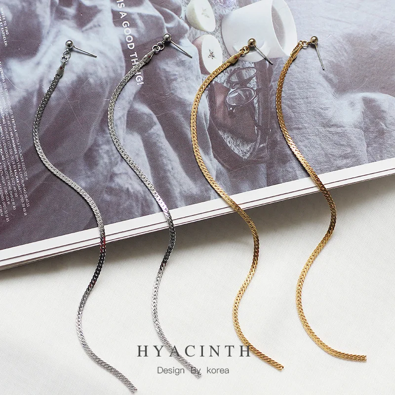 Earrings Woman Tide Long Ear Line Metal Cold Wind Eardrop Personality Exaggeration Earring | Украшения и аксессуары