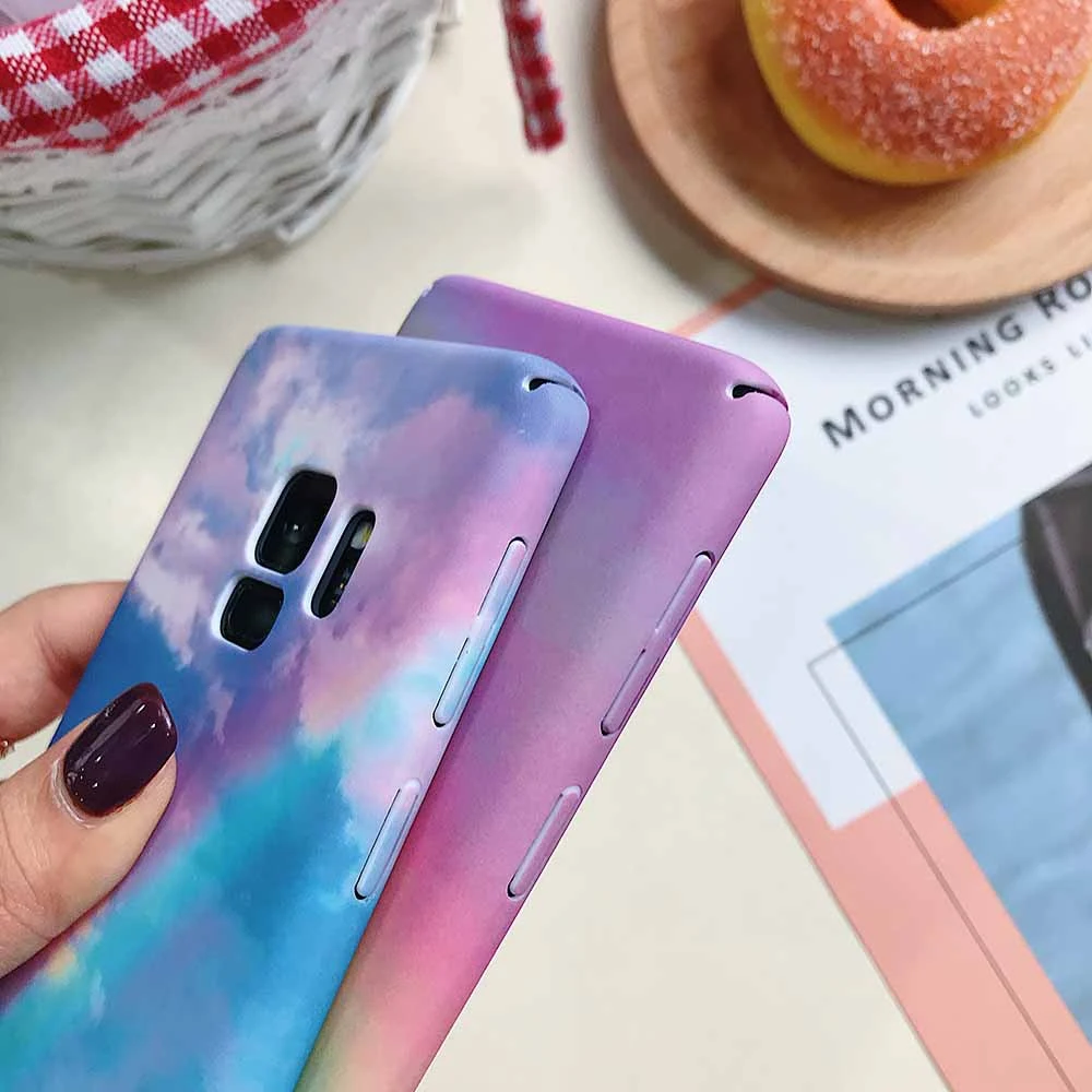Чехол KISSCASE Rainbow Girly для Samsung Galaxy Note 8 9 S8 S9 жесткий матовый цветной чехол Plus S7 |