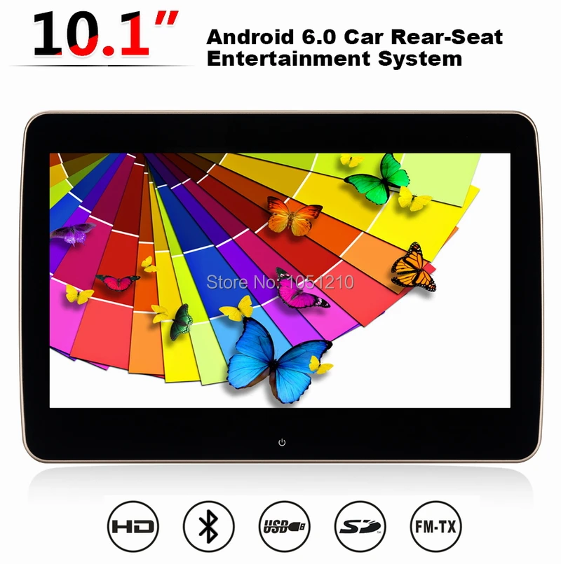 Ouchuangbo Android 6 0 Автомобильный подголовник подушка MP3-плеер монитор Поддержка 1080P
