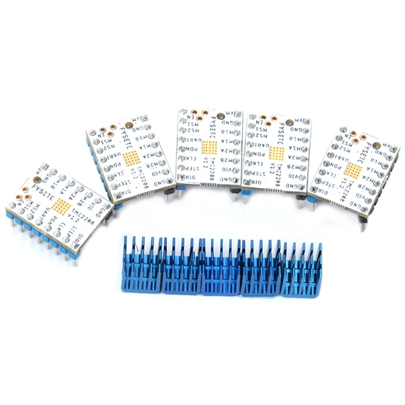 Супер Тихий Tmc2208 V1.2 Stepstick шаговый двигатель драйвер модуль + радиатор для 3D печати
