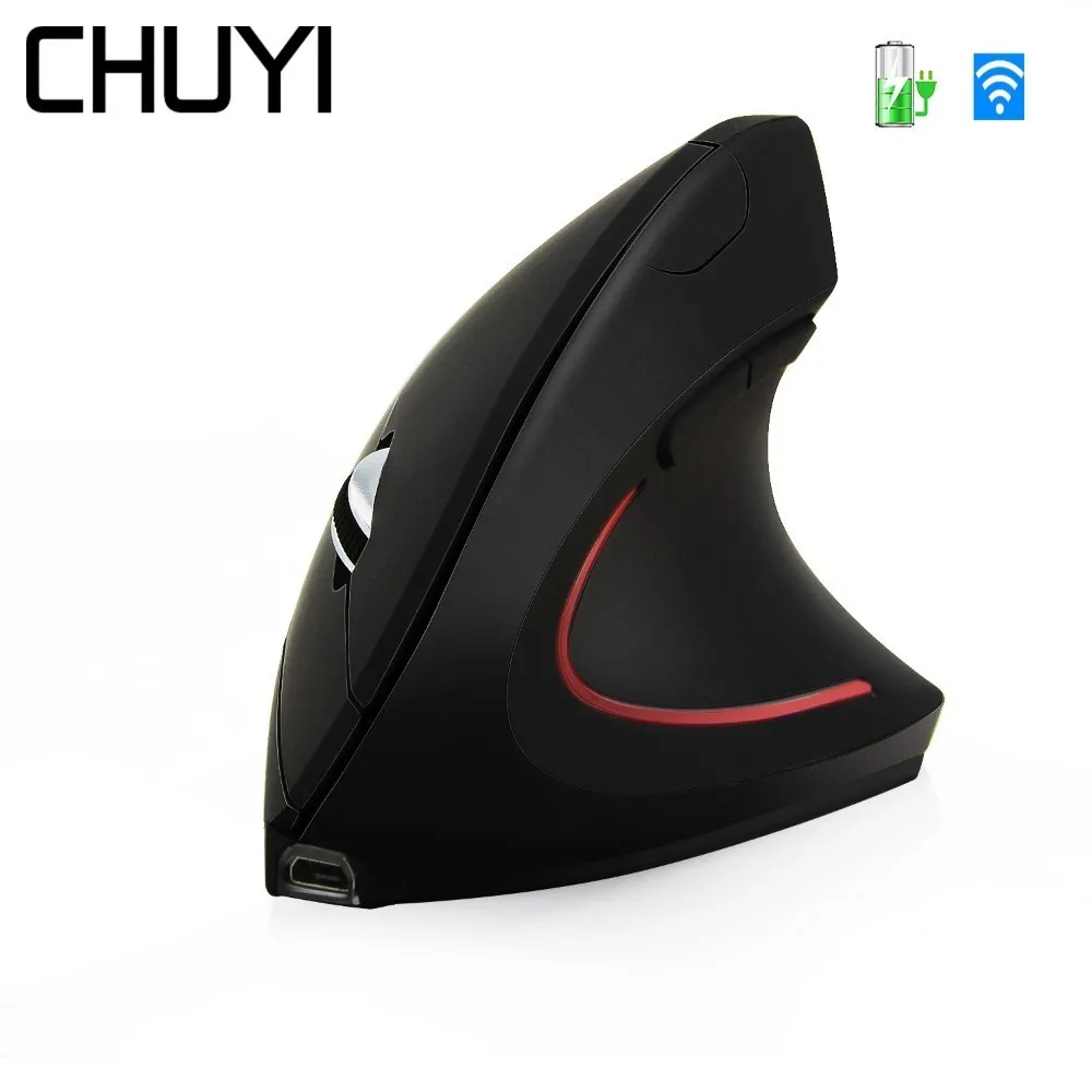 

Wireless Vertical Mouse Ergonomic 800/1200/1600 DPI Optical Gaming Mouse USB Rechargeable Mice Sem Fio For Laptop PC Gamer Mause