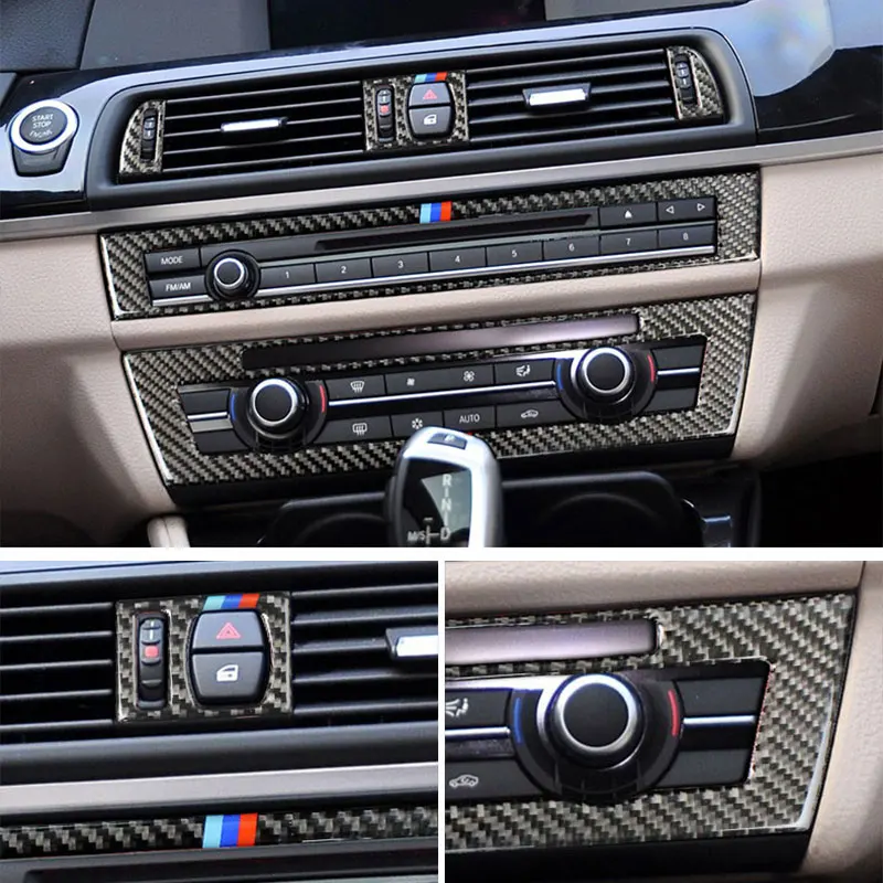 Для BMW F10 5 серия внутренняя отделка из углеродного волокна украшение автомобиля CD