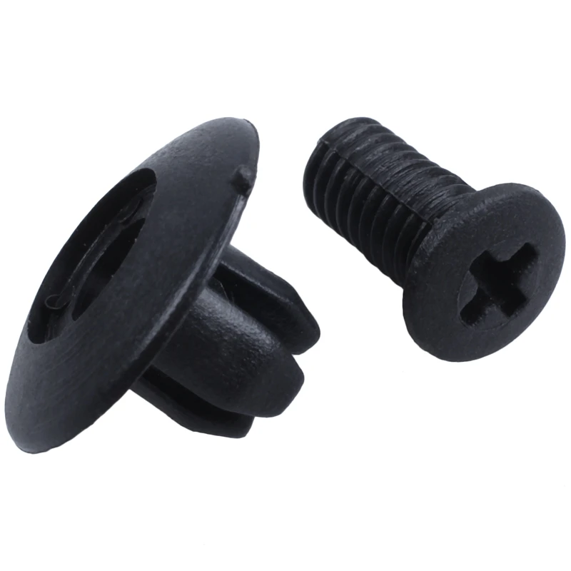 

30x 8mm Auto Fender Clips Fit For Acura Honda Front Push-Type Retainer Clips Black