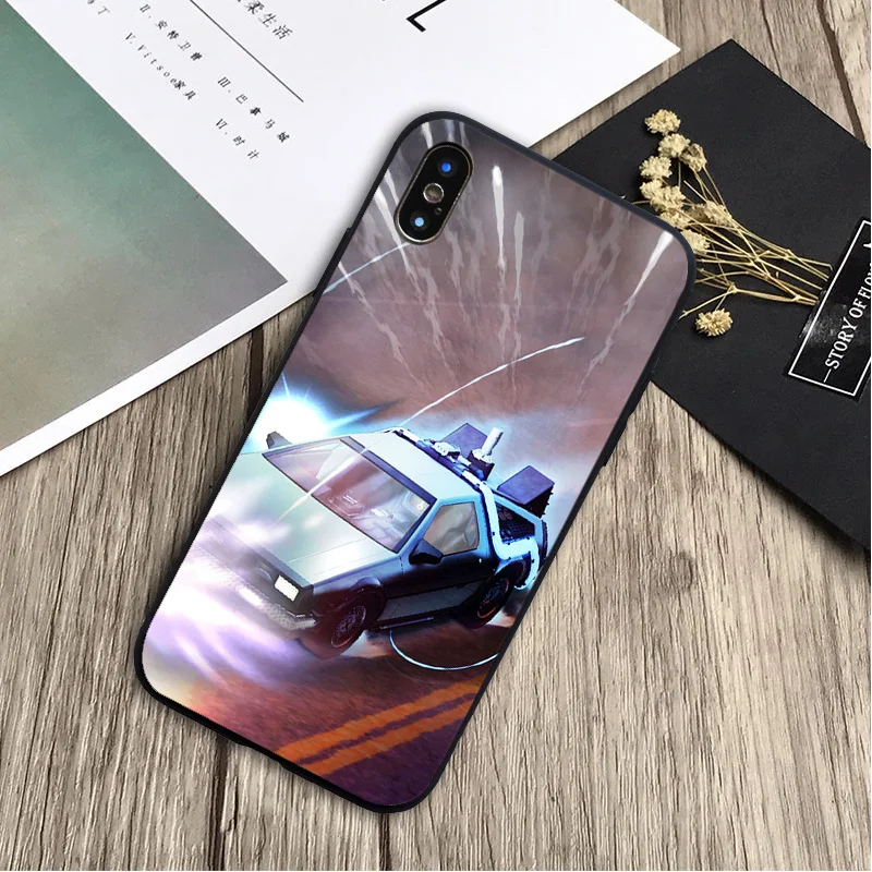 Back to the Future DeLorean Time Machine чехол черных из термопластика Чехол для мобильного