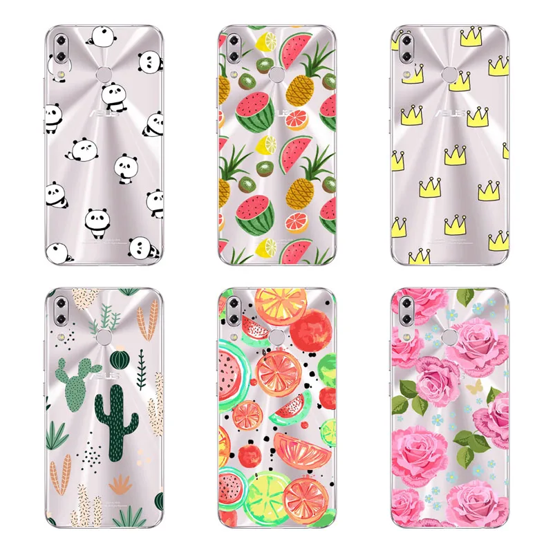 Soft TPU for asus zenfone 5 5z ze620kl zs620kl 4 3 max zc553kl zc520tl zc520kl Pro ZC554KL ze520kl ze552kl Case flower Cover |
