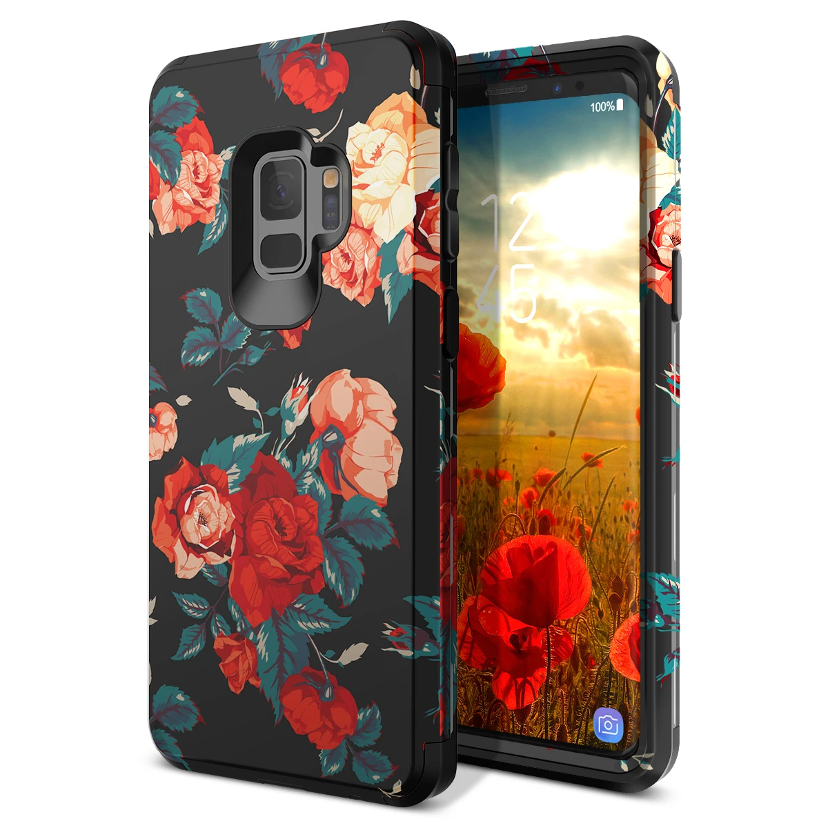 Роскошный чехол 3 в 1 для samsung Galaxy S9 plus Твердый из поликарбоната мягкий силиконовый