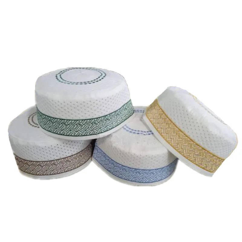 Мужские регулируемые шляпы Kippah египетские Kufi Topi вышитые кепки Koofi пакистанские