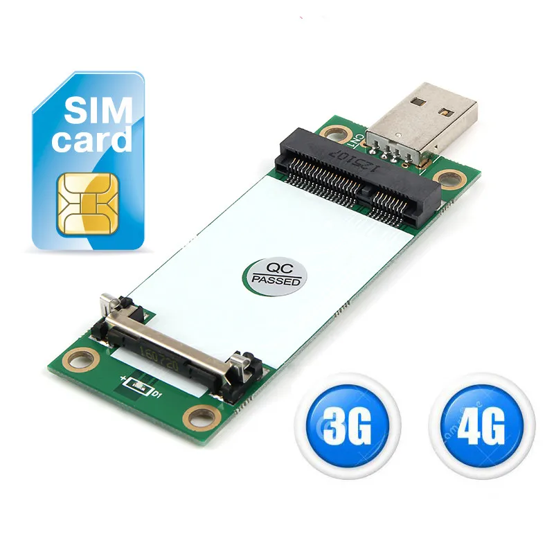 Mini PCI-E to USB Adapter with SIM Card WWAN Test Converter Card 3G/4G Module Development Board