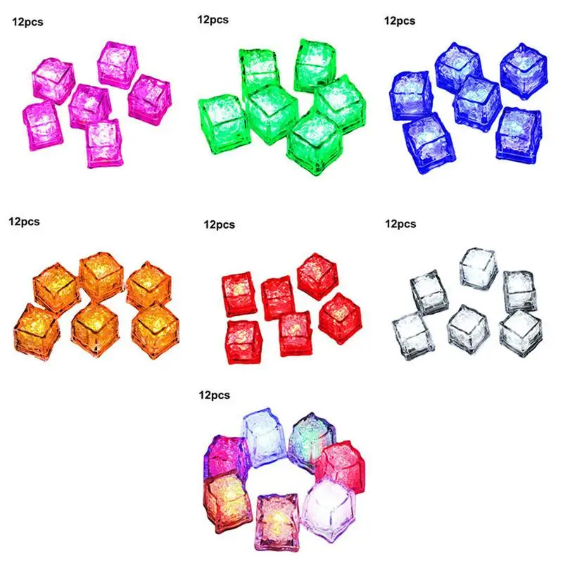 Новый 12 шт DIY light ice cube/цветной сенсорный Ночной свет/LED flash cubes