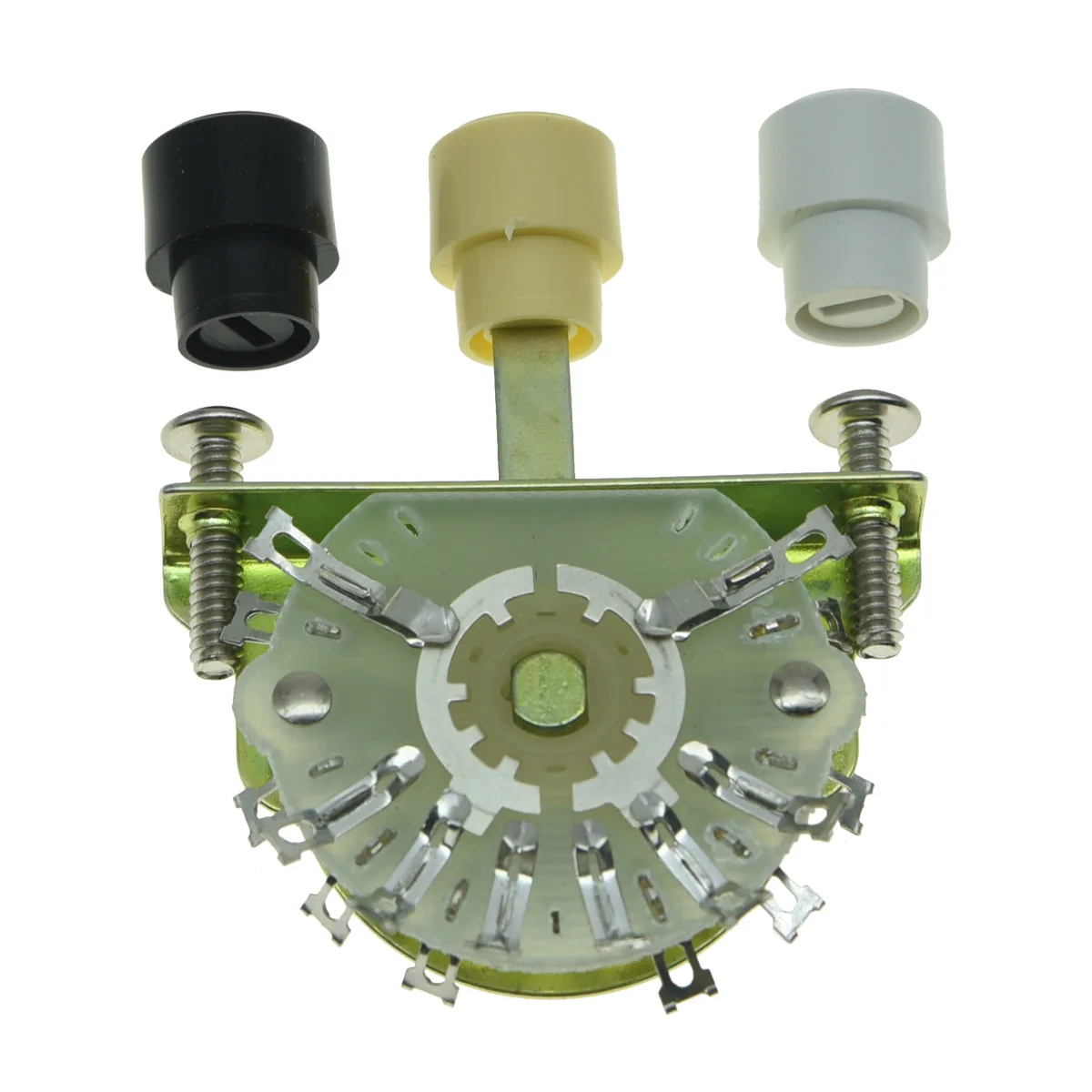 

Dopro 3-Way Pickup Switch 3 Position Pickup Selector Switch with 12 Terminals Fits for Telecaster Guitars Black/Ivory/White Tip