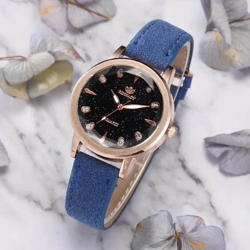 Модные женские часы с роскошными кристаллами и стразами звездное небо кварцевые
