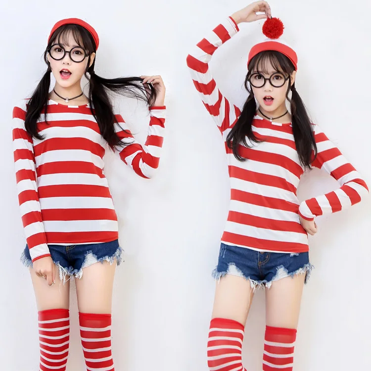 Костюм для Хэллоуина с героями мультфильмов wully Waldo родителей и детей костюм