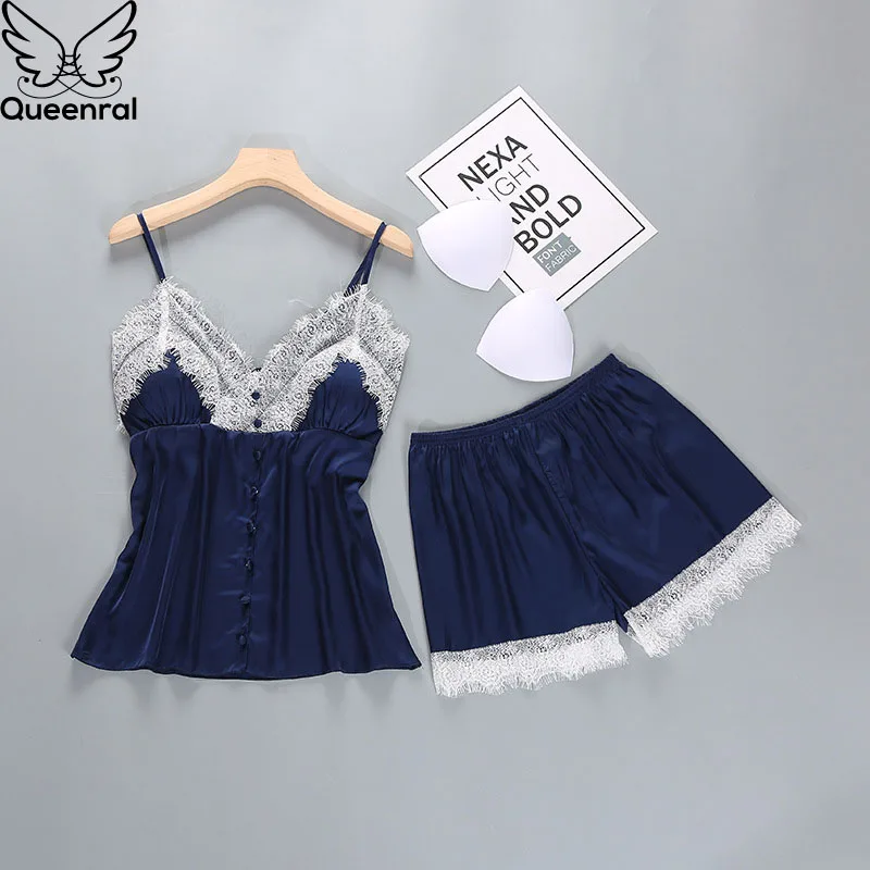 Queenral пижамы соблазнительные комплекты белья пижама Femme летние Для женщин сна Lounge