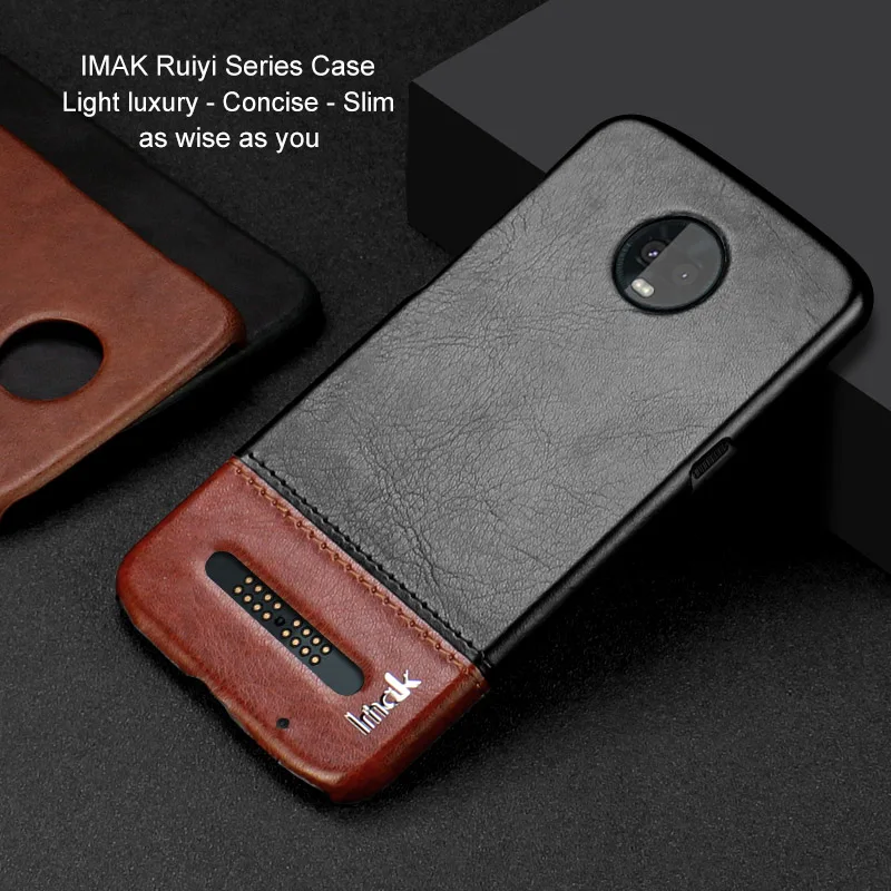 Роскошные Чехлы Imak Ruiyi для Motorola MOTO Z3 / Play тонкий чехол накладка телефона Жесткий