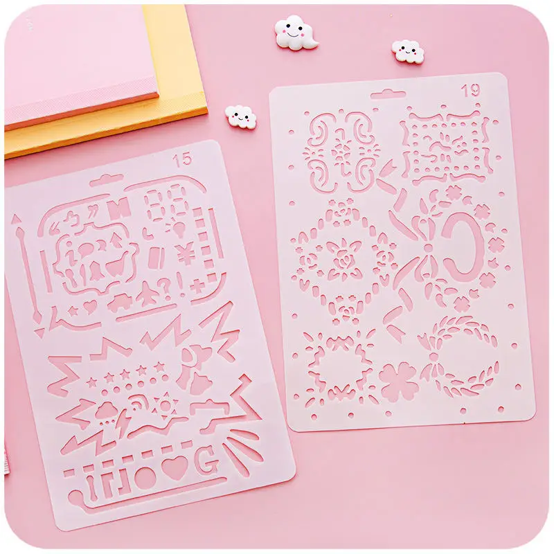 2 шт пластиковая кружевная линейка трафарет шаблоны выдалбливают Цветок Рисунок