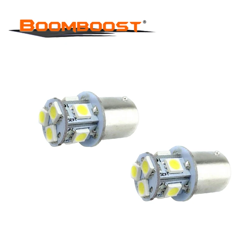 Автомобильные задние лампы 10 шт./лот BA15S 1 9 Вт 8LED дверь зазор внешняя лампа