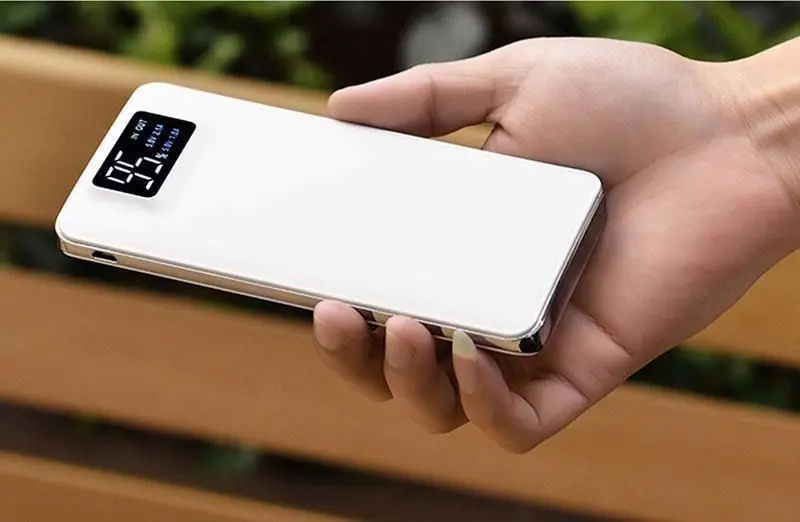 Портативное зарядное устройство 50000 мАч ЖК дисплей внешний 2 USB аккумулятор для