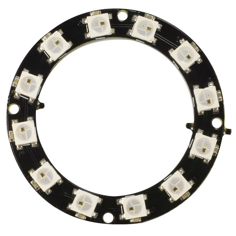 Цифровой светодиод Ws2812 Ring RGB 5050 LED интегрированный драйвер совместимый 12 LEDs-D50Mm |