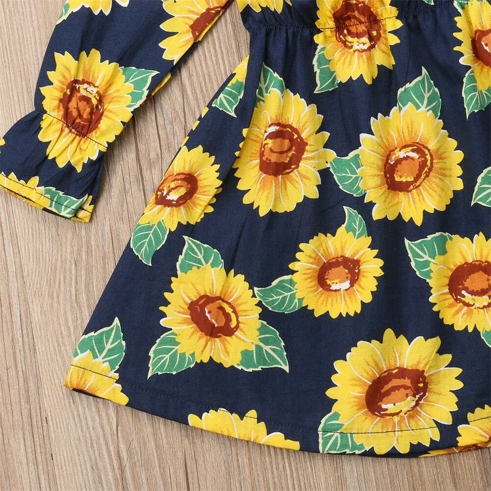 Pudcoco Girl Dress 6M-4Y Cute Toddler Kid Baby Clothes Princess Party Prom Floral Summer | Детская одежда и обувь