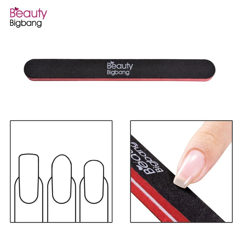 Пилка для ногтей BEAUTYBIGBANG 5 шт. 17 см 100/180 пилка маникюра и педикюра Limas Nagelvijl черный