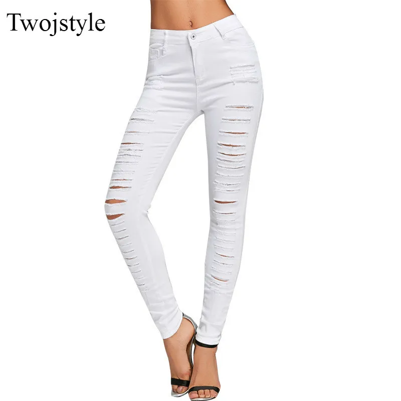 Twojstyle 2019 новые обтягивающие джинсы для женщин Мода повседневное Корейская версия