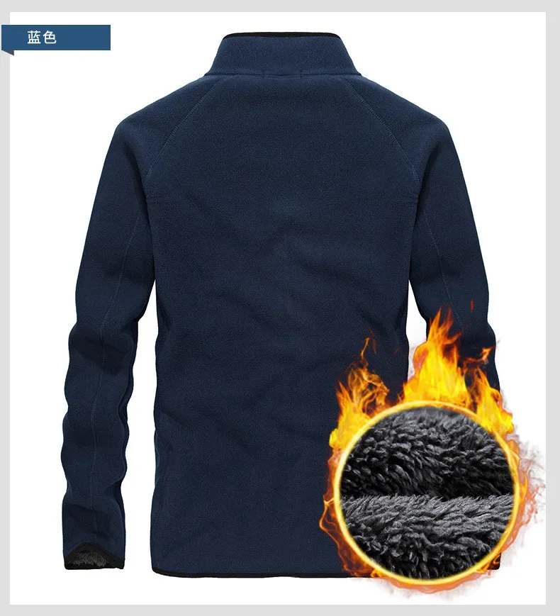 

Autumn Winter Outdoor Riding Hiking Climbing Sports Warm Windproof Breathable Coat Men's Cardigan Thicken Thermal Fleece Jacket