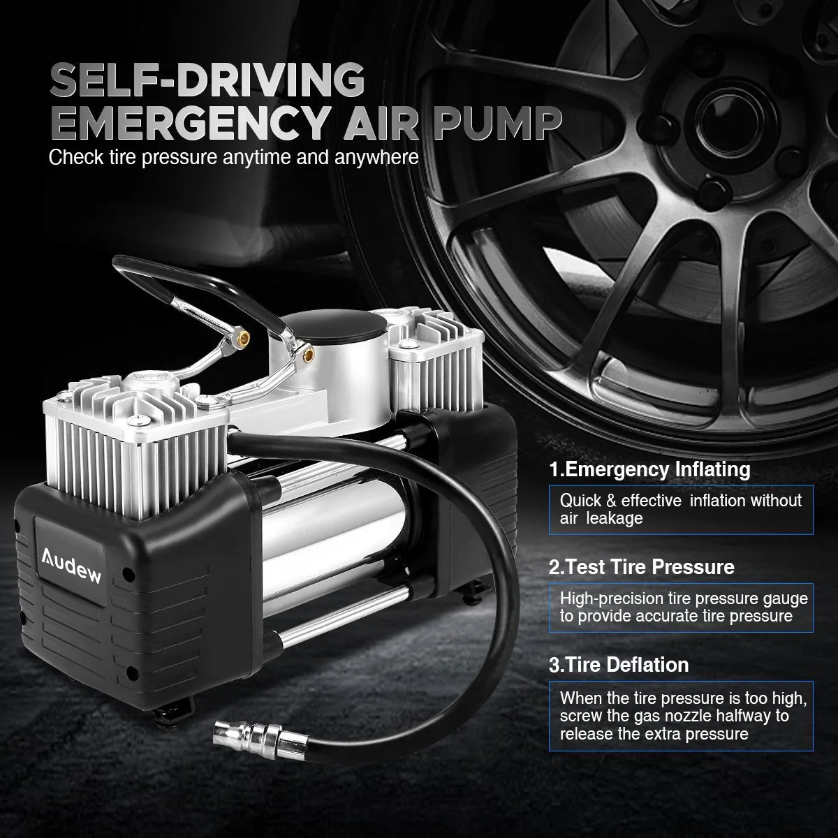 Шины для легковых автомобилей шинный насос 12V 150PSI 150 Вт тяжелый двойной цилиндр воздуха насос компрессора позволяют использовать 3 шт. надувные адаптеры обители