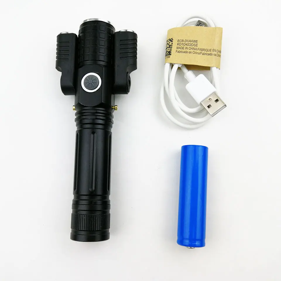 Usb удобный мощный светодиодный фонарик перезаряжаемый фонарь туристическая из