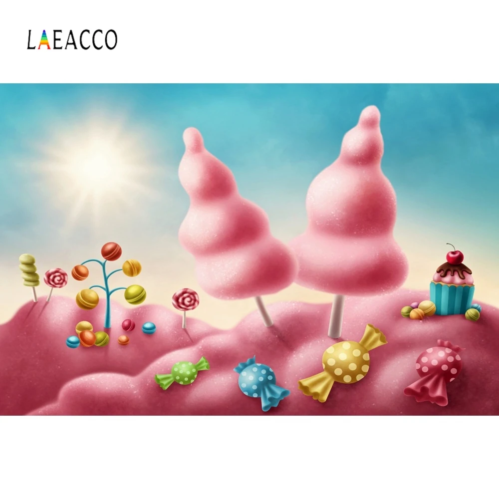 Laeacco девушки в лесу конфеты торт Фон фотографии фоны индивидуальные